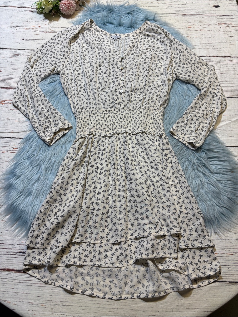 Rails Jasmine Petite Floral Long Sleeve Mini Dress sz XS